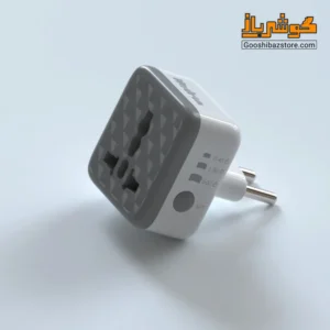 مبدل و محافظ برق تایمردار هادرون مدل P103 رنگ سفید